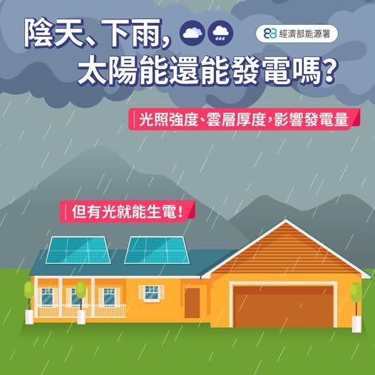 陰天下雨有光就能生電